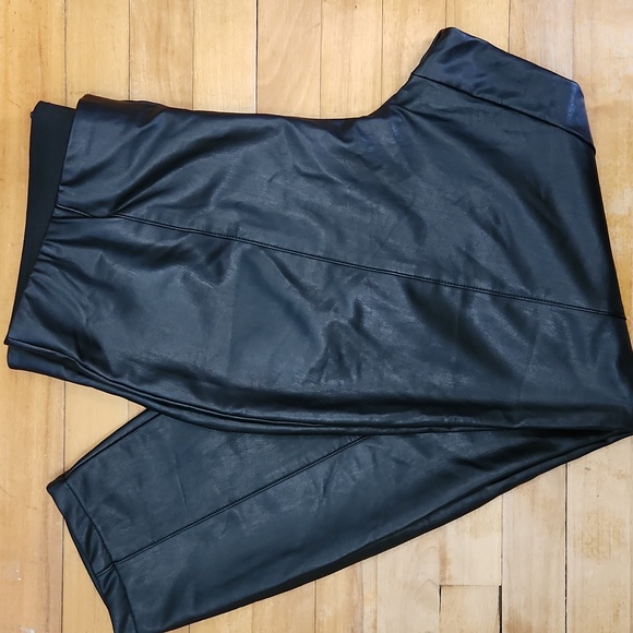 cleo Pants - Faux Leather Black Leggings